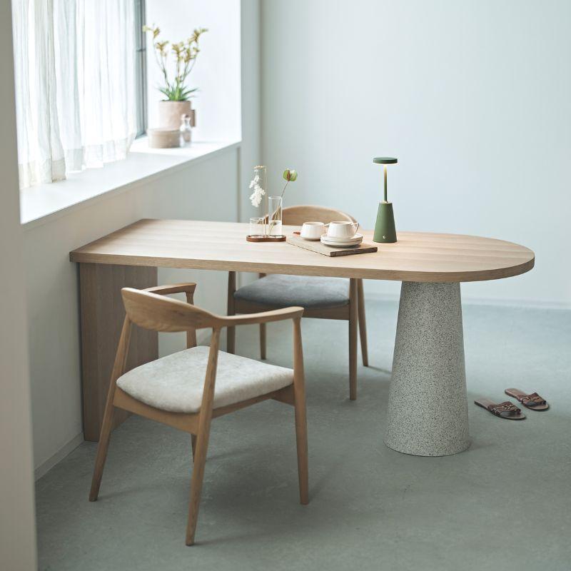 河口家具製作所 ダイニングテーブル 160 テーブル 半楕円 丸 壁付け