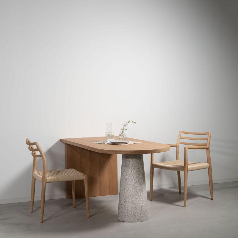 河口家具製作所 ダイニングテーブル 160 テーブル 半楕円 丸 壁付け