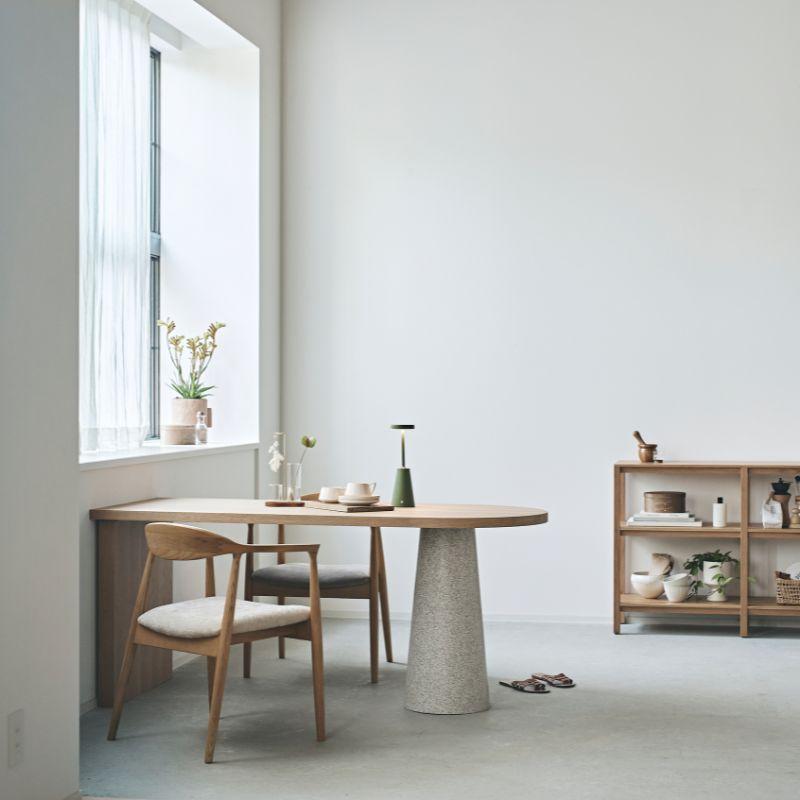 河口家具製作所 ダイニングテーブル 160 テーブル 半楕円 丸 壁付け