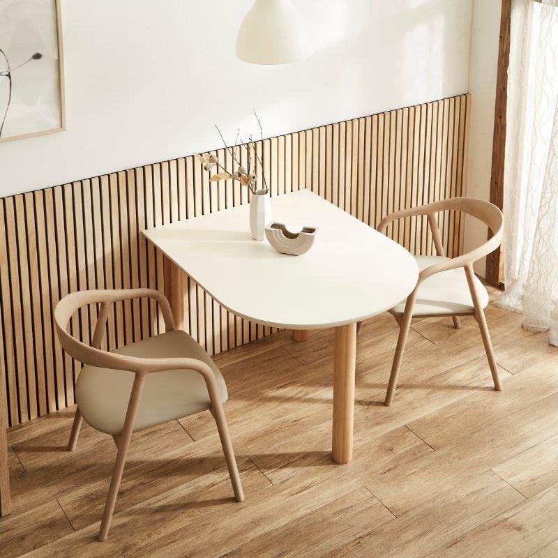 河口家具製作所 ダイニングテーブル 半円 丸 2人 100 一人暮らし