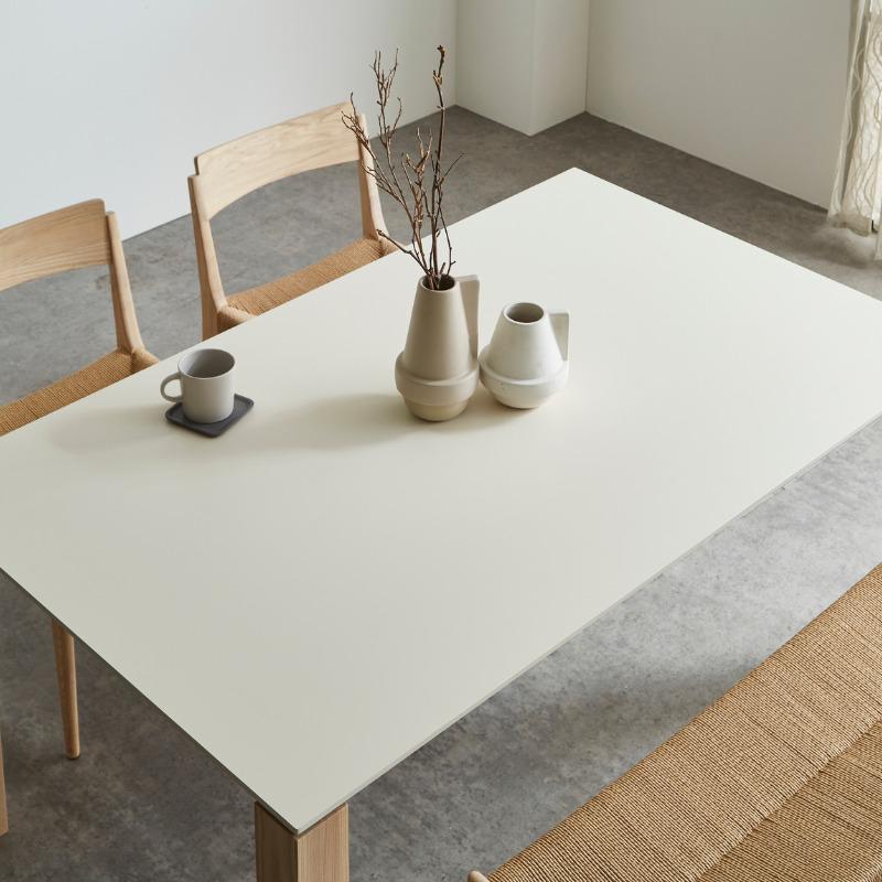 ダイニングテーブル ホワイト 単品 170 4人用 テーブル おしゃれ 白 可愛い 4人 食卓テーブル 木製 無垢 メラミン AICA 日本製 グレー ベージュ 国産 オーダー｜kksys｜09