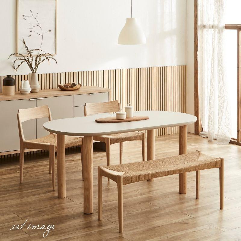 河口家具製作所 ダイニングテーブル 天板10色 楕円 丸 4人 170