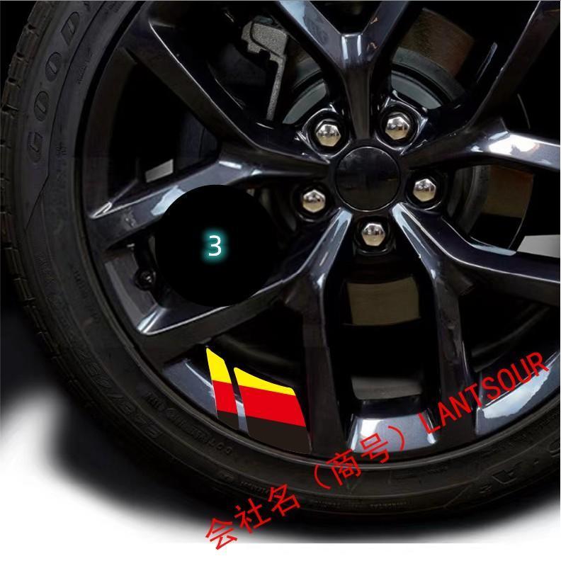 三菱 Mitsubishi ホイールリング 自動車用タイヤ 装飾 カーアクセサリー リム エンブレム ステッカー アウトランダー PHEV エクリプスクロス コルト｜kkszksl｜05