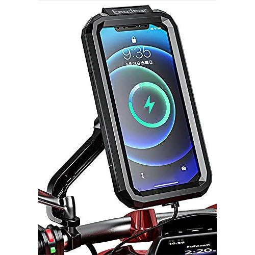 Kaedear カエディア バイク スマホホルダー 防水 ケース Qi ワイヤレス 充電 Usb電源 ハードケース タッチスクリーン オートアジャス ケース Vest Doctum Edu Br