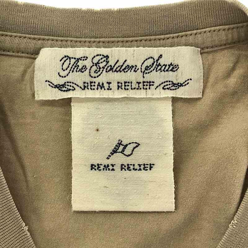 REMI RELIEF / レミレリーフ | ヴィンテージ加工 CELINEロゴ プリントTシャツ | S | ホワイト | レディース REMI RELIEF（レミ レリーフ） | ヴィンテージ加工 CELINEロゴ