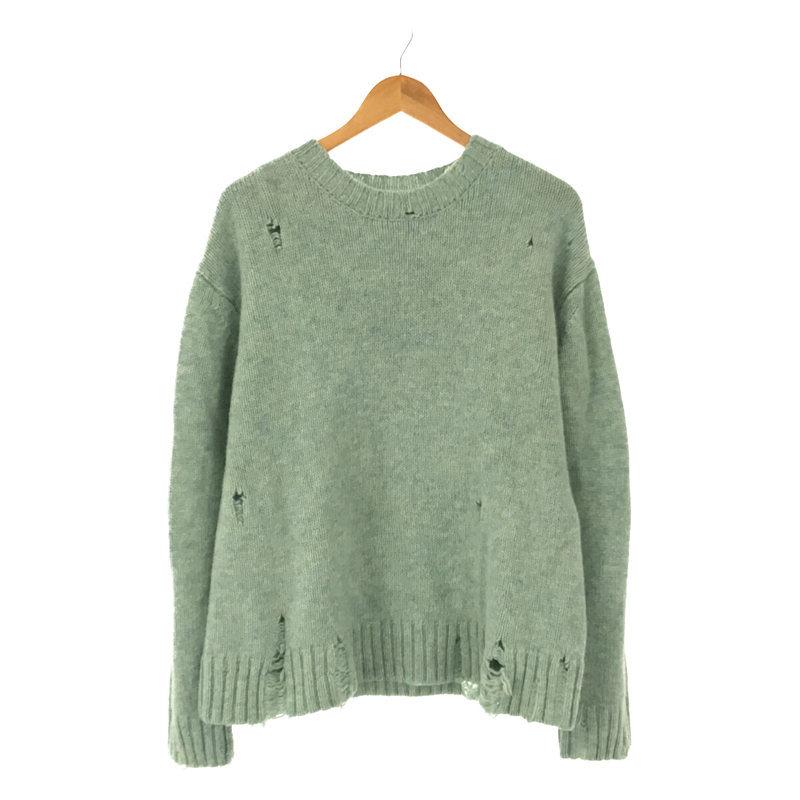 新品】 UNUSED / アンユーズド | 3g crew neck damage knit 3ゲージ