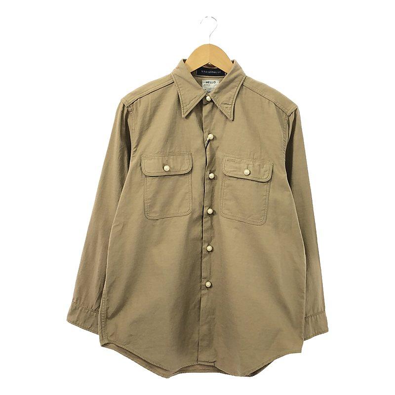 未使用級✨マディソンブルー❤️人気 パールボタン ハンプトン シャツ 1 カーキ 美品】マディソンブルー ハンプトンシャツ パールボタン ゆったり