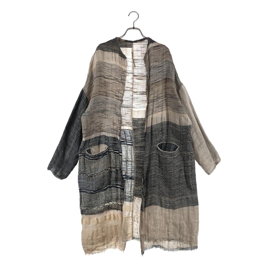 ISABELLA STEFANELLI / イザベラステファネリ Virginia-Me linen handwoven 手織り ヴァージニアコート | 