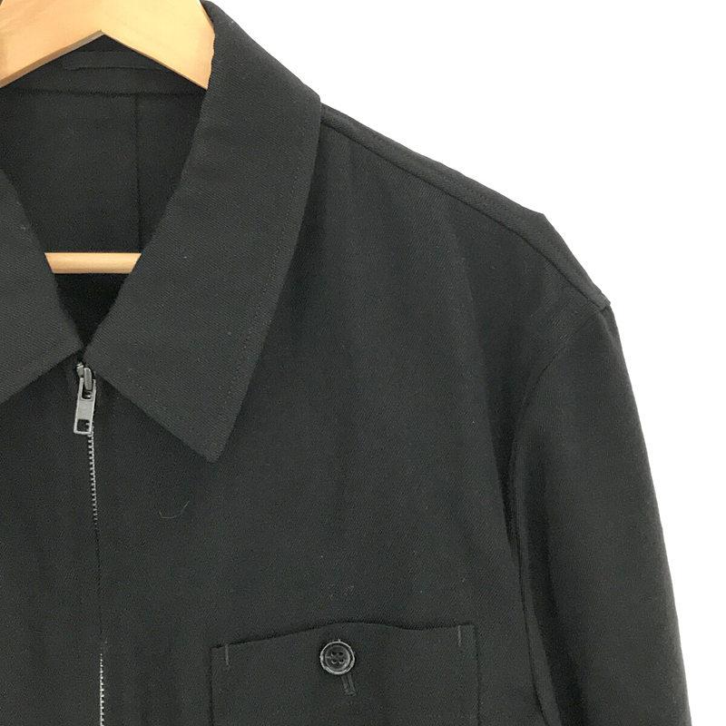 COMME des GARCONS HOMME / コムデギャルソンオム | AD1997 | 90s ウール スイングトップ ジップアップ ブルゾン ジャケット | M | ブラック | メンズ｜kldclothing｜02