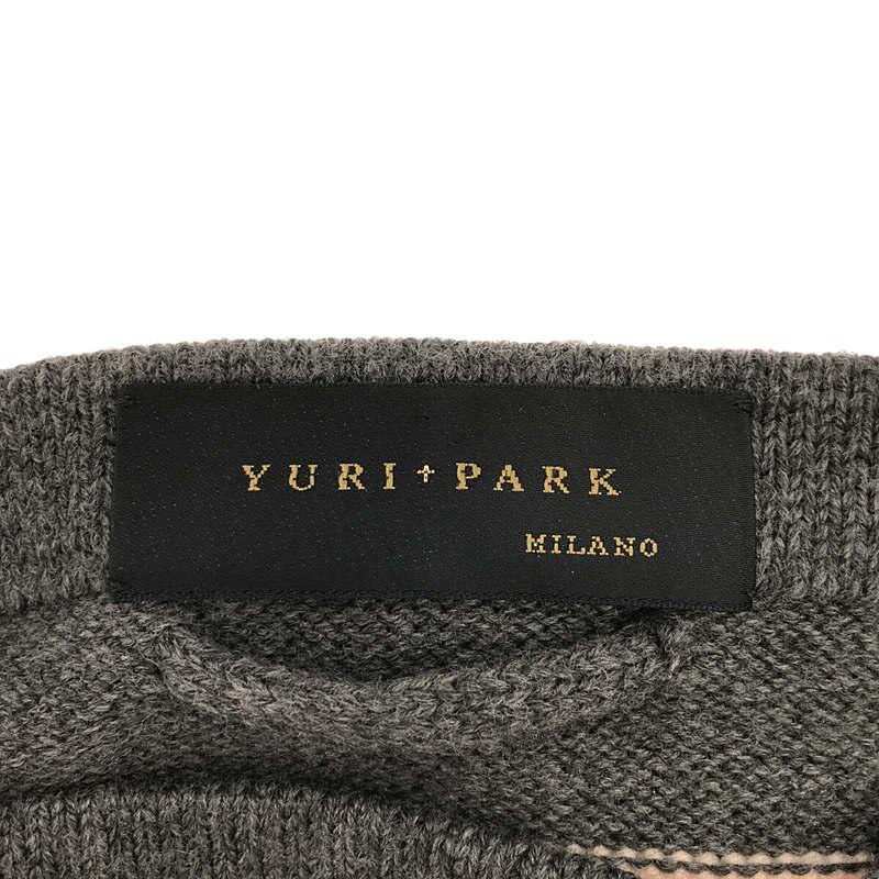 yuri park / ユリパーク | ウール ボーダー ボートネック ニット セーター | グレー / ピンク | レディース｜kldclothing｜05