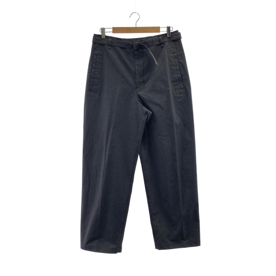 【美品】  LEMAIRE / ルメール | 2024SS | SEAMLESS BELTED PANTS コットン シームレス ベルトパンツ | 46 | グレー | メンズ LEMAIRE（ルメール） SEAMLESS BELTED PANTS コットン シームレス