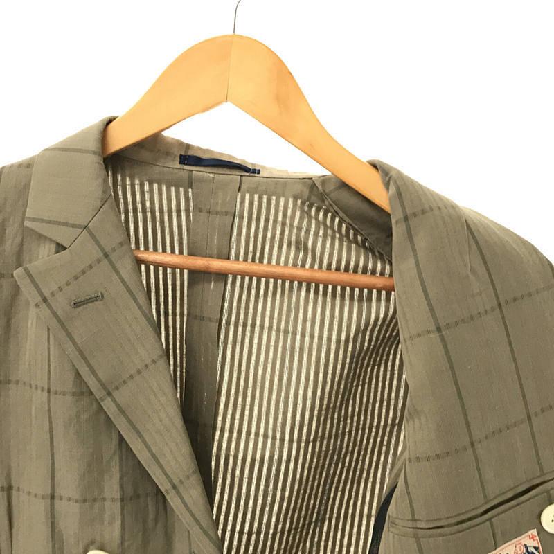 【新品】  SUN/KAKKE / サンカッケー | PLAID ダブルブレストジャケット | S | KHAKI | メンズ｜kldclothing｜05