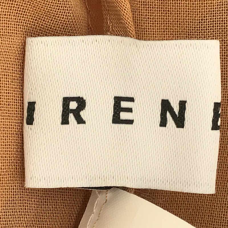 IRENE / アイレネ | Cotton Boil Shirt コットン オーガンジー オープンカラー バックスリット シャツ | 36 | ブラウン｜kldclothing｜05