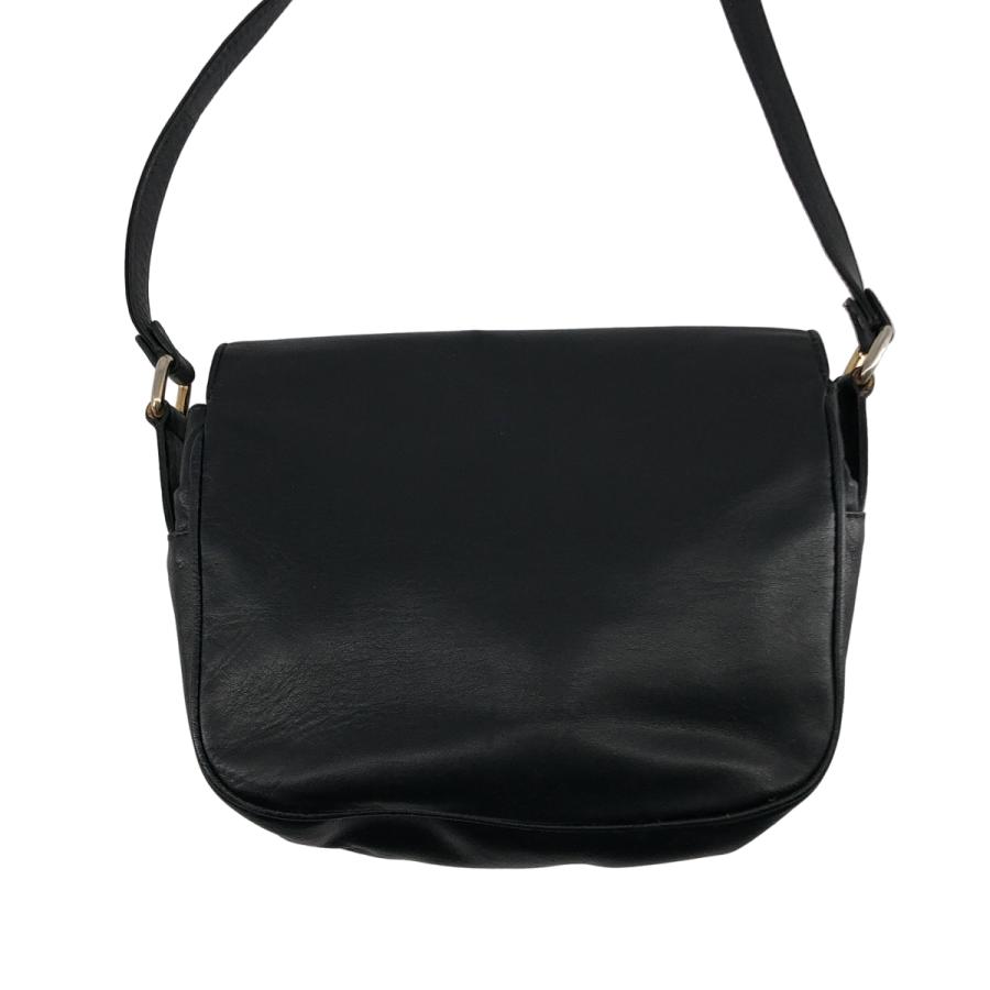 CELINE（セリーヌ） レザー ロゴ フラップ ショルダーバッグ : KLD