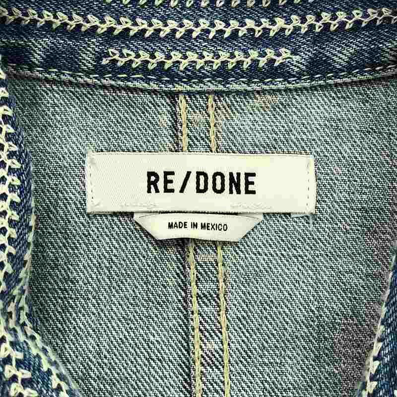 Re Done（リダン） | Chore Jacket 刺しゅう デニム カバーオール | S