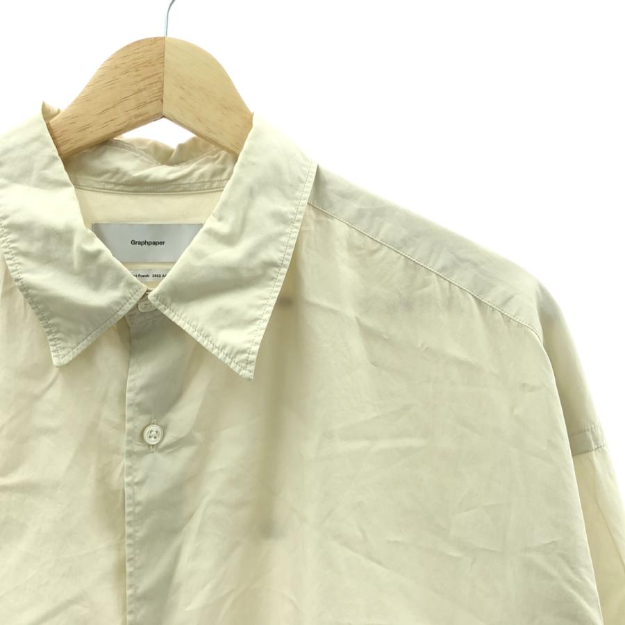 美品 22aw グラフペーパー ブロード オーバーサイズ シャツ Graphpaper (グラフペーパー) Broad L/S Oversized Band Collar