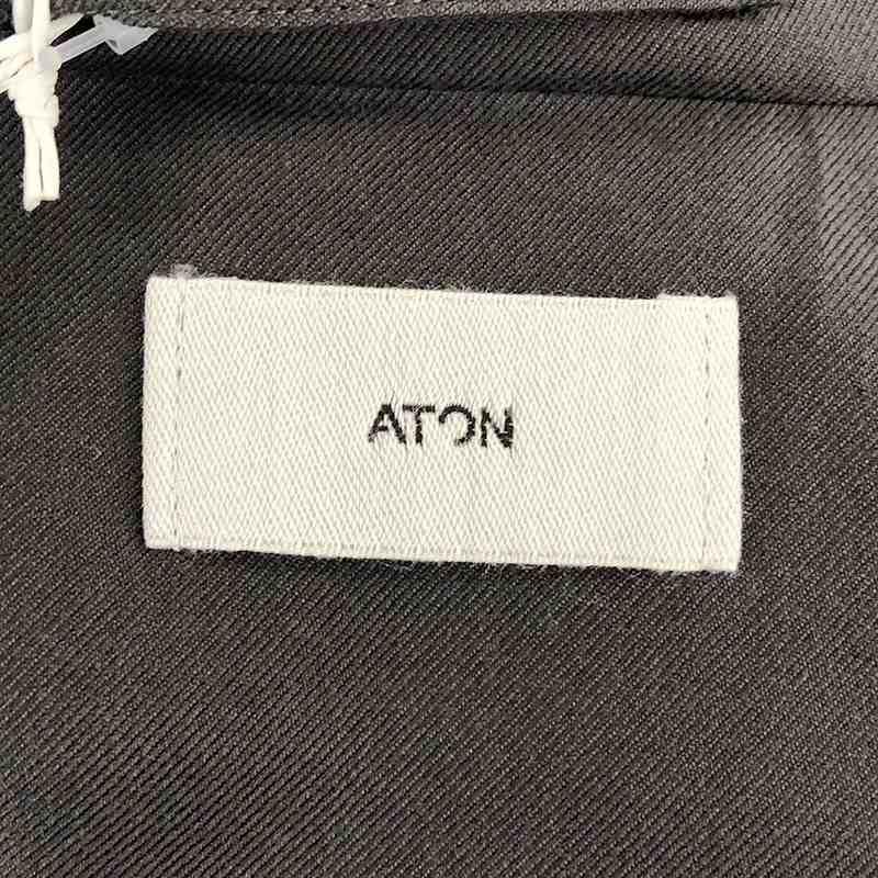 美品】 ATON / エイトン | シルク オープンカラー ロングシャツ  