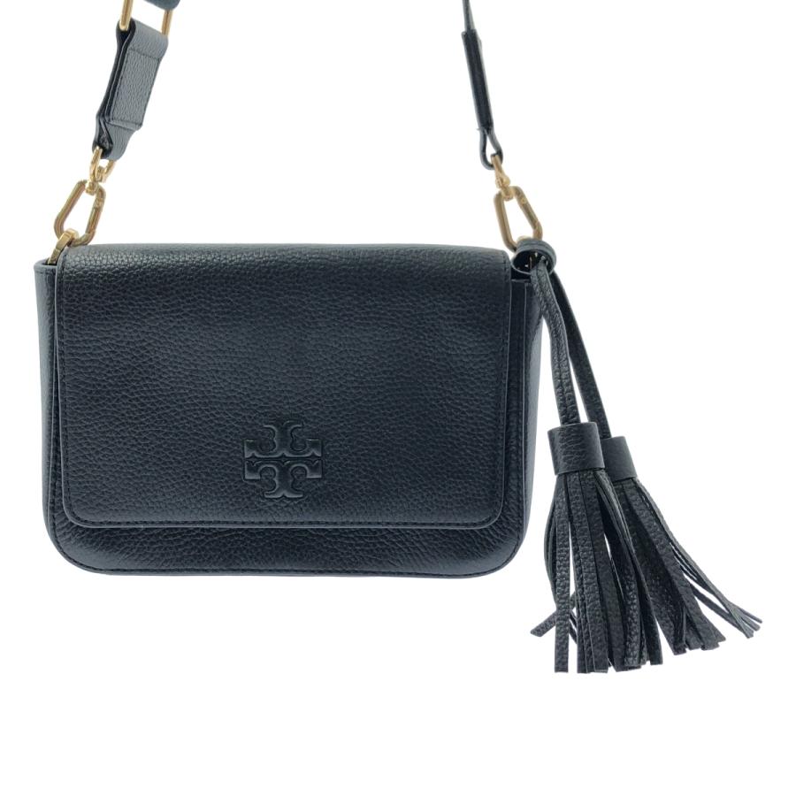 TORY BURCH / トリーバーチ | THEA WEB FLAP CROSSBODY テア ウェブ フラップクロス バッグ | ブラック | レディース TORY BURCH（トリーバーチ） | THEA WEB FLAP CROSSBODY テア ウェブ