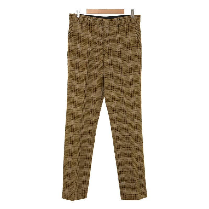新品】 BOTTER / ボッター | Slim Fit Trousers With Zip Check ウール 