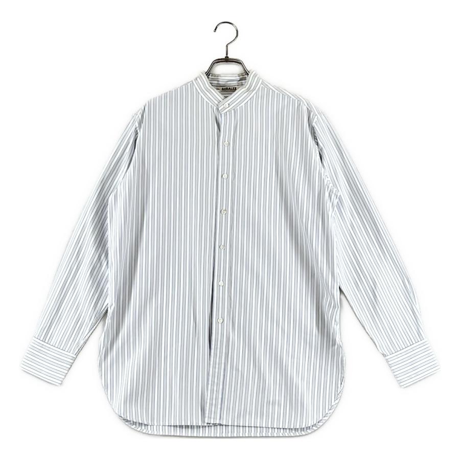 AURALEE（オーラリー） WASHED FINX TWILL STRIPE SHIRTS ストライプ 