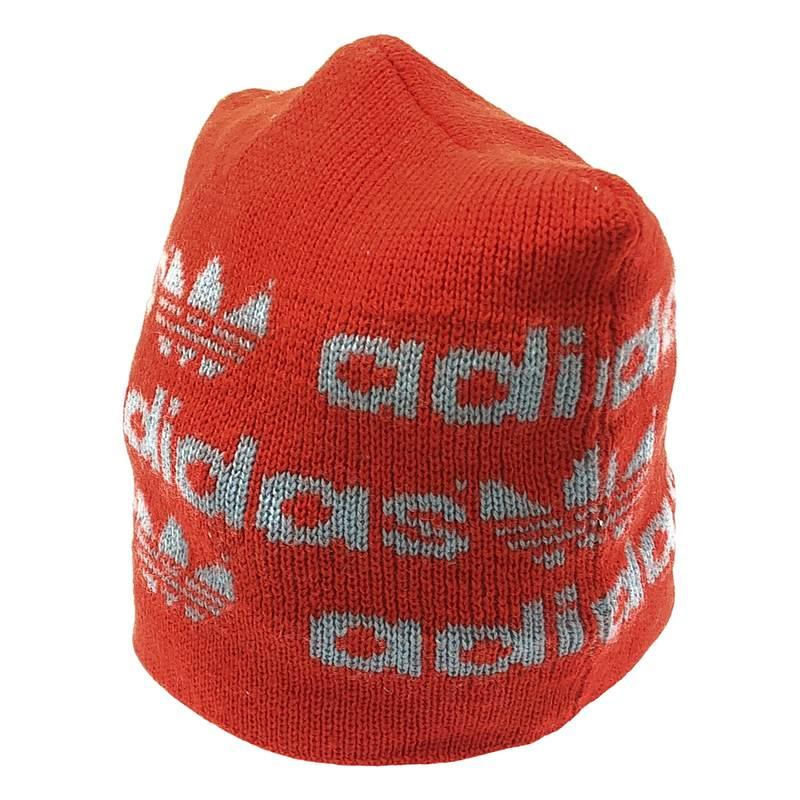 adidas（アディダス） | vintage ロゴ ニット帽 | レッド/ライトブルー