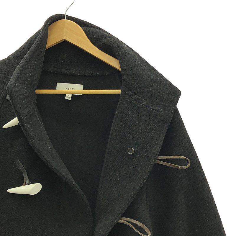 HYKE PILE DUFFLE COAT ブラック サイズ2