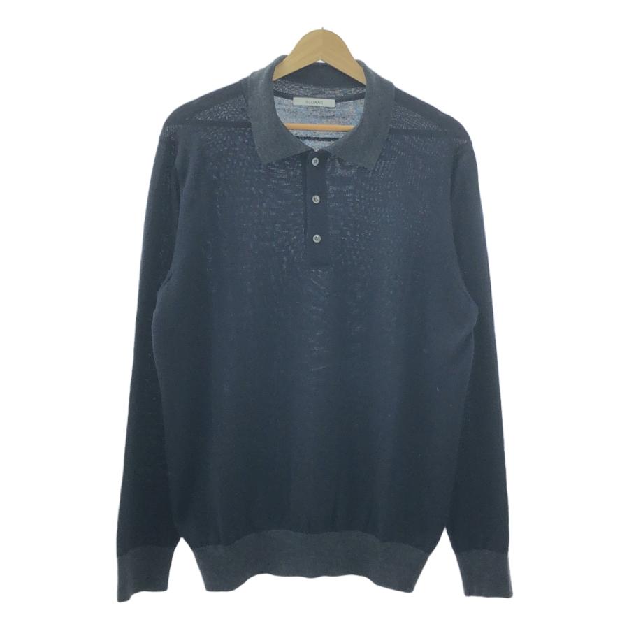 SLOANE ネイビー ポロシャツ SLOANE（スローン） | ウール ニット ポロシャツ | 5 | ネイビー