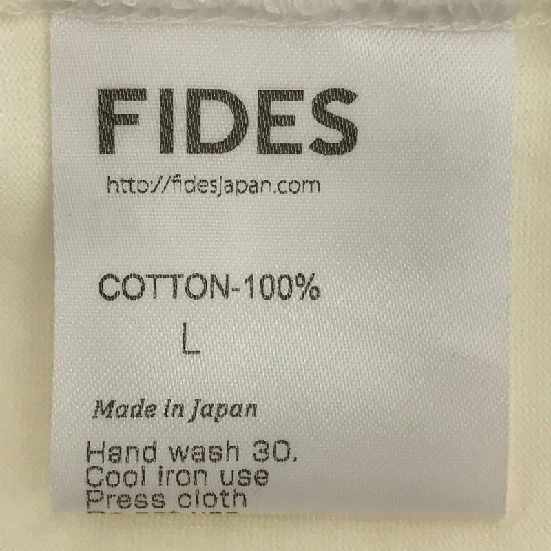 【美品】  FIDES / フィデス | ワンポイント刺繍ロゴ コットン クルーネック カットソー ポケット Tシャツ ユニセックス | L | WHITE | メンズ｜kldclothing｜06