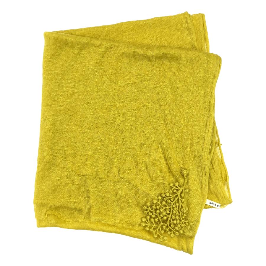 ミナペルホネン　マフラー　ストール　代官山　タンバリン 23-24AW イエロー ミナペルホネン マフラー ストール 代官山 タンバリン 23-24AW