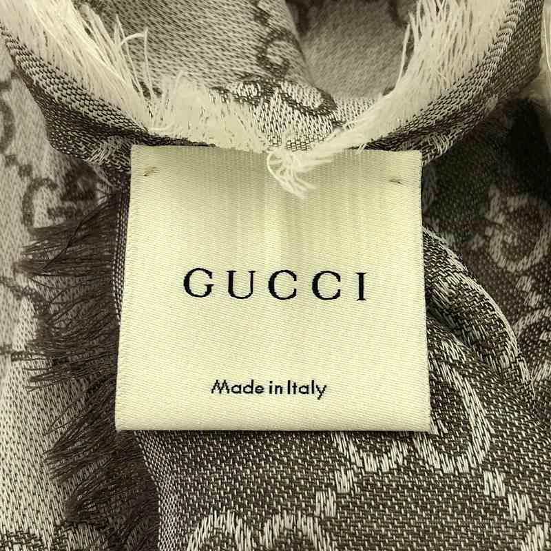 GUCCI（グッチ） | GG柄 大判 ウール シルク ストール | ブラウン
