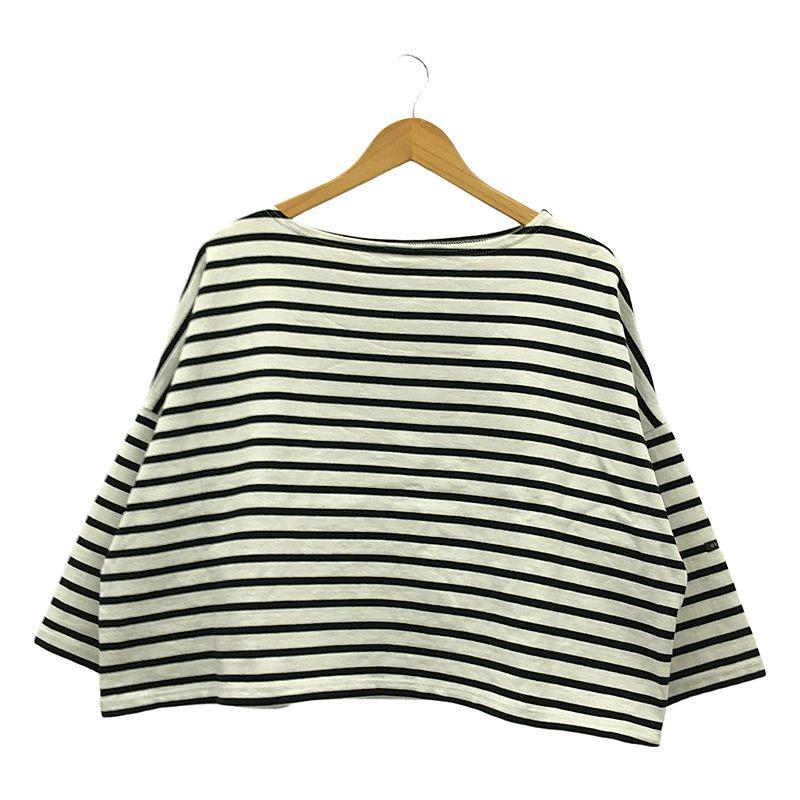 【美品】OUTIL ウティ バスクシャツ ボーダー ホワイト×ブラック サイズ1 OUTIL OUTIL / ウティ | ボーダー バスクシャツ | 0 | ホワイト