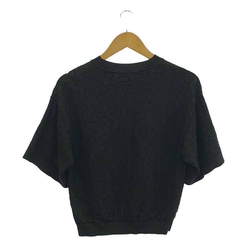 HERMES / エルメス | ナウサ シェーヌ ダンクル 総柄 ニット | 38 | ブラック | レディース HERMES（エルメス） | ナウサ シェーヌ ダンクル 総柄 ニット | 38