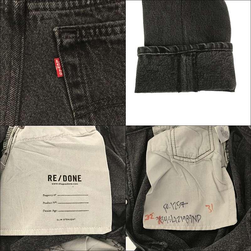 RE/DONE / リダン | Levi'sリーバイス リメイク 後染め 5P デニムパンツ | 31 | ブラック | メンズ｜kldclothing｜09