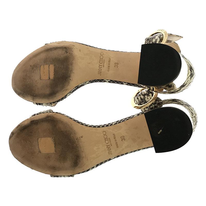 美品】 JIMMY CHOO / ジミーチュウ | パイソン レザー ゴールド金具