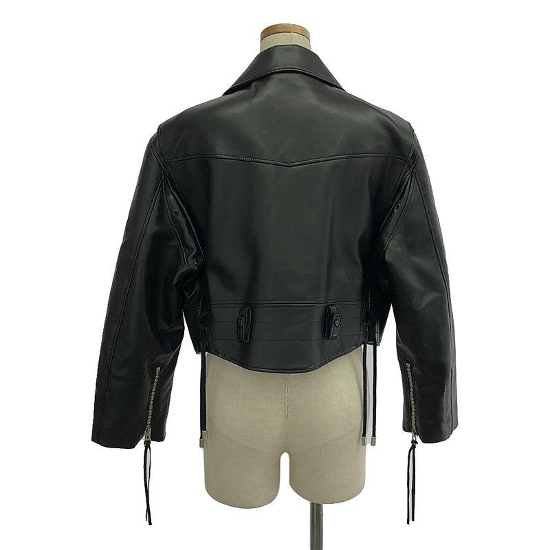 【美品】 Maison Margiela / メゾンマルジェラ | 2020AW | レースアップ ダブル ライダースジャケット | 40 | ブラック | レディース_4