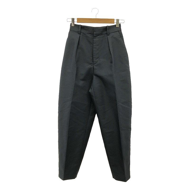 LOEFF 【美品】 / ロエフ | ダブルクロス タック テーパード パンツ 0  