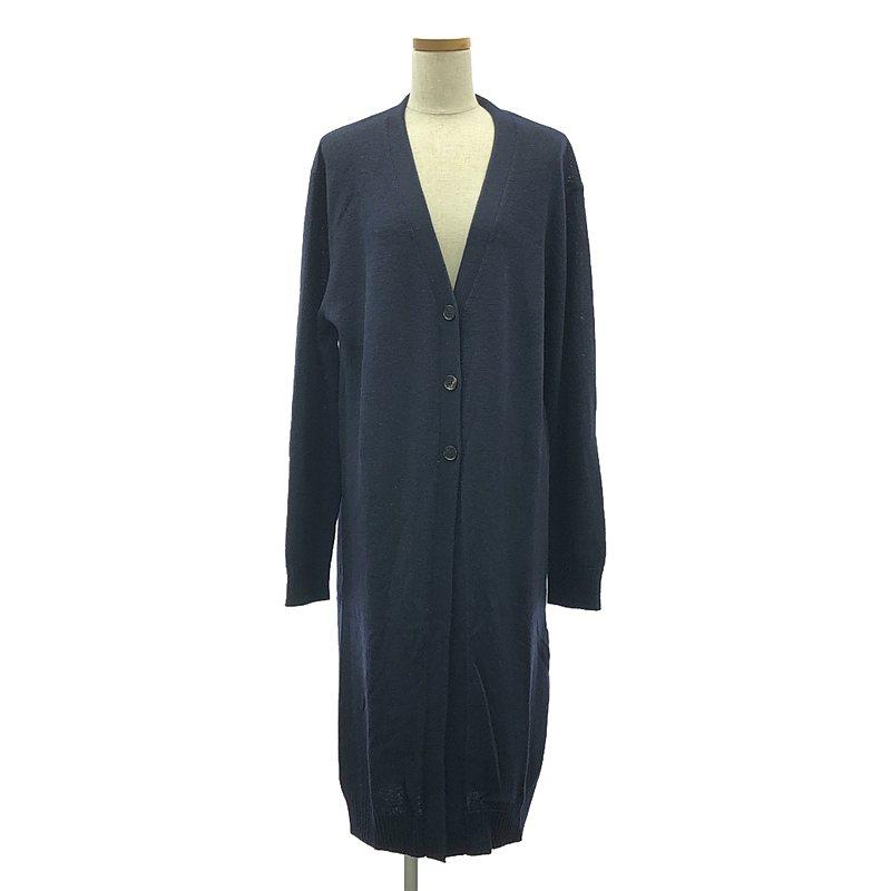 JIL SANDER+ / ジルサンダープラス | ウールニット ロング カーディガン | 34 | ネイビー | レディース JIL SANDER+ / ジルサンダープラス | ウールニット ロング