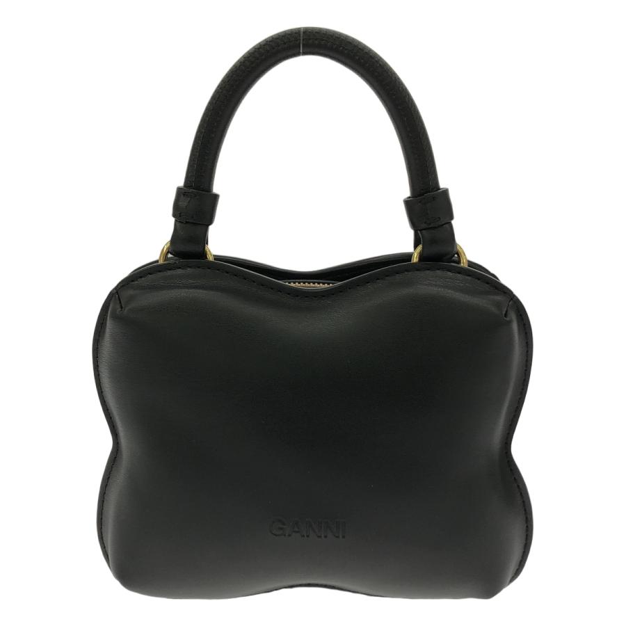 【美品】  Ganni / ガニー | BUTTERFLY CROSSBODY / バタフライ クロスボディ 2way ショルダー付き レザー ハンドバッグ | one size | ブラック | レディース GANNI（ガニー） 【美品】 | BUTTERFLY CROSSBODY / バタフライ クロス