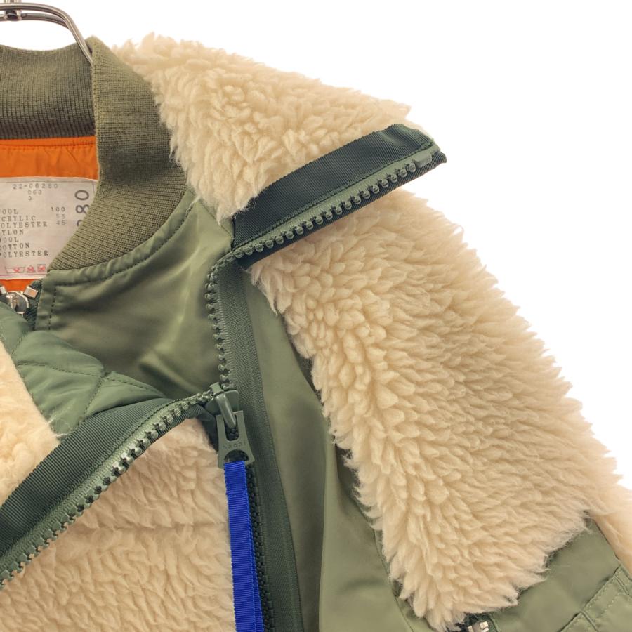 sacai（サカイ） Faux Shearling × Nylon Twill ボアジャケット : KLD