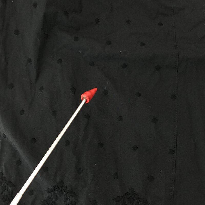 コムデギャルソンフェイクレザーワンピース花柄刺繍