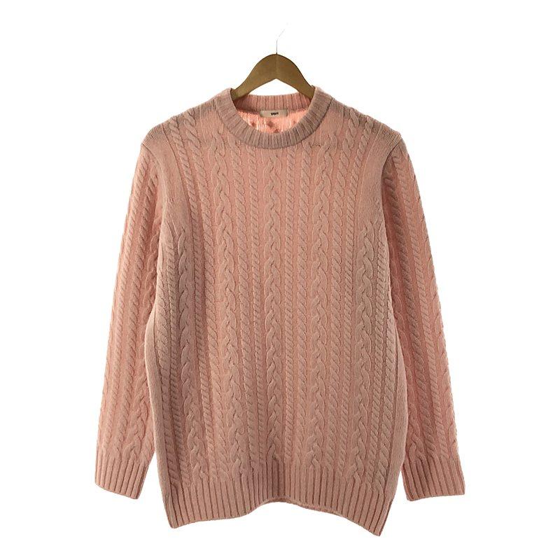 美品 21AW yori ヨリ 長袖 ウール100％ ケーブルニットセーター F アイボリー レディース 古着 中古 USED Yori 【美品】 yori / ヨリ | 2021AW | ウールケーブルニット | F