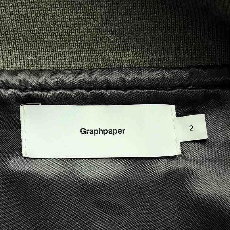 Graphpaper / グラフペーパー | SCALE OFF MELTON STADIUM JACKET / レザースリーブ アワードジャケット ブルゾン |  | 05
