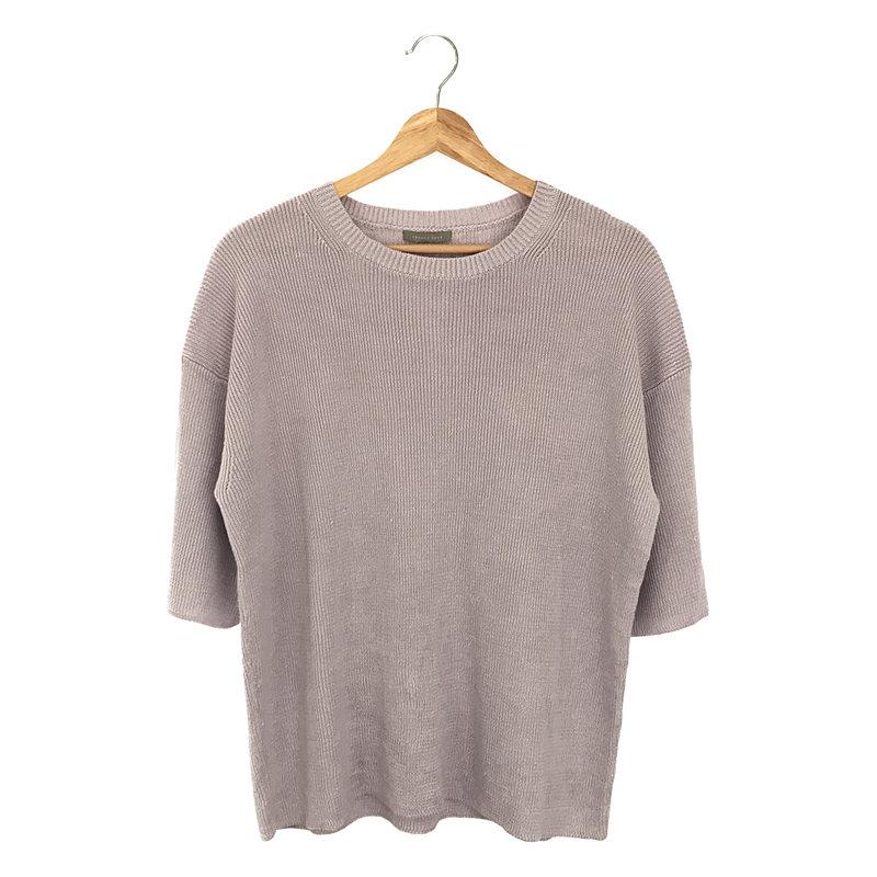 theory luxe / セオリーリュクス | リネン ハーフスリーブ ニット | 38 