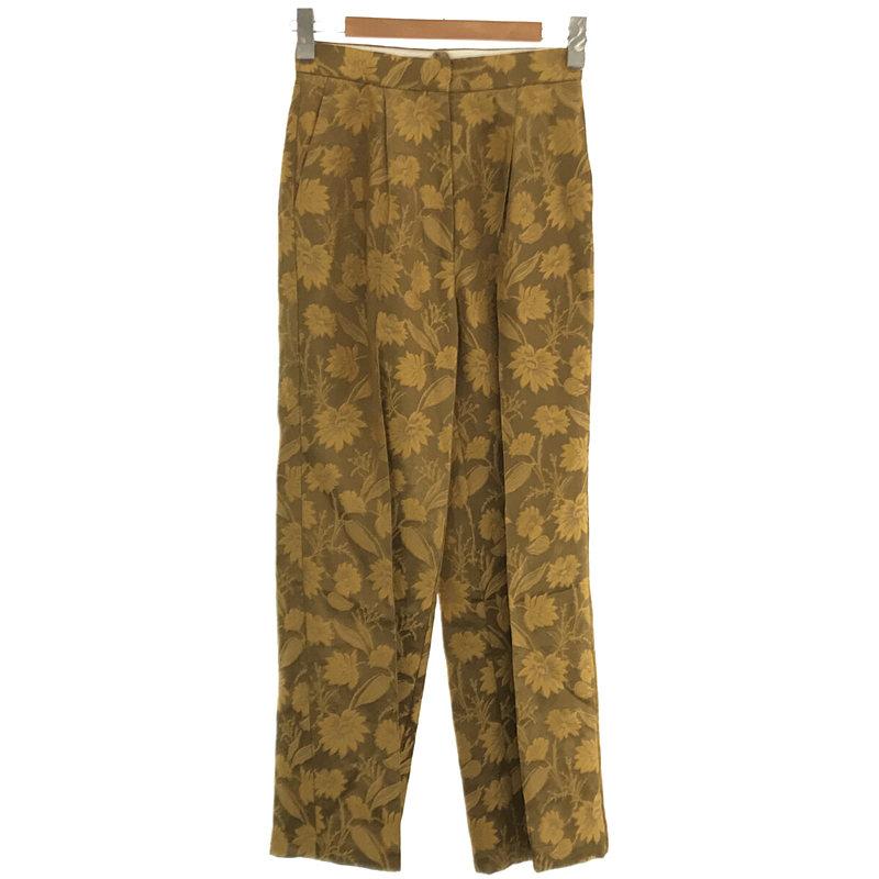 美品】 ERiKOKATORi | 2021AW flower jaquard pin tuck pants フラワー 