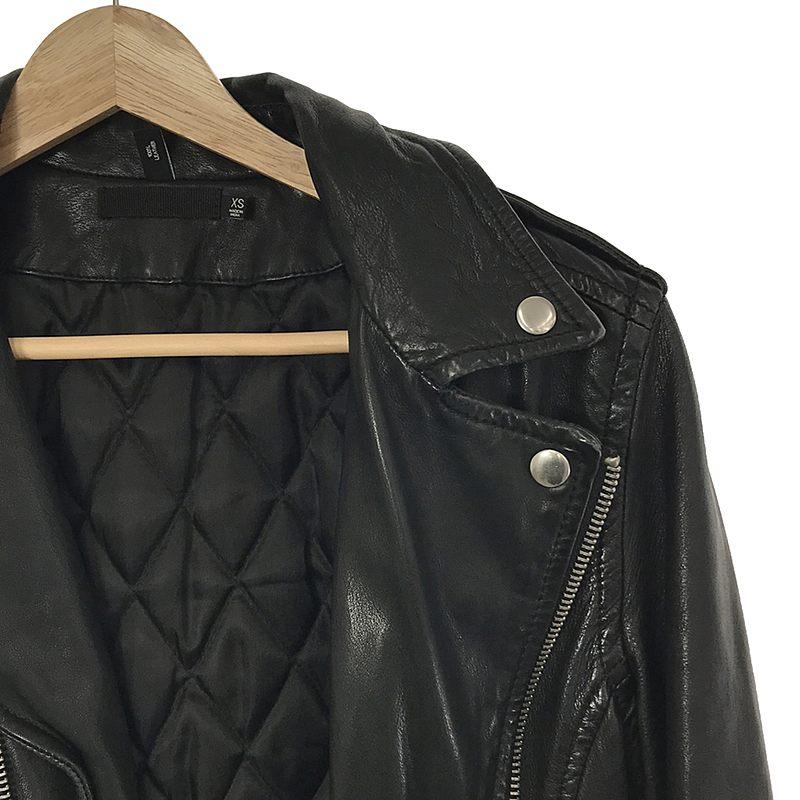 極美品✨アドニシス✨ラムレザージャケット キルティング ビジュー ブラック M CHALLENGER / QUILTING LEATHER JACKET -Black-