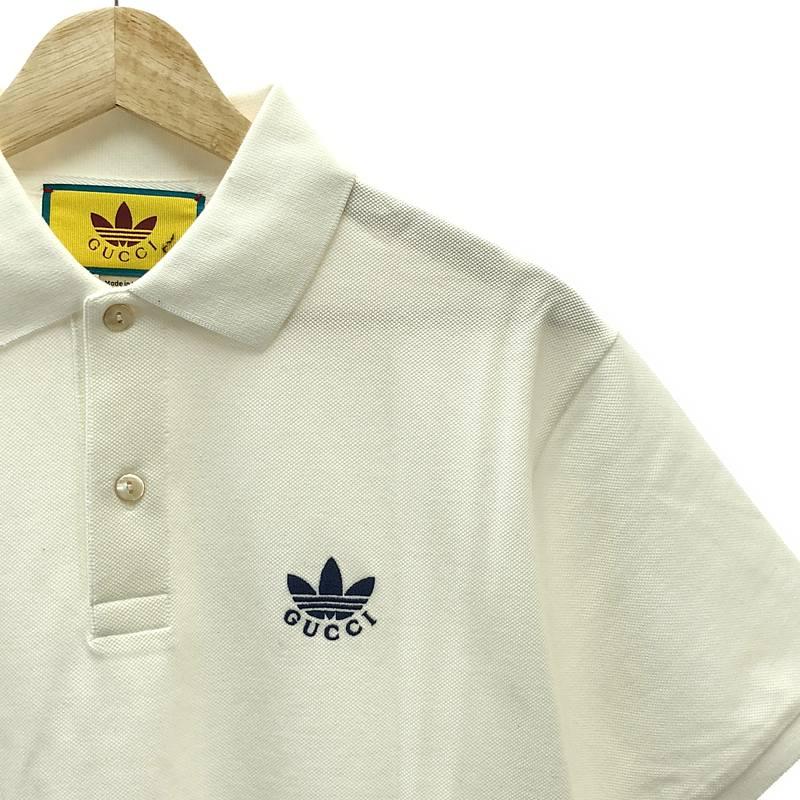 GUCCI 【新品】 / グッチ | × adidas コットン ロゴ ポロ カットソー