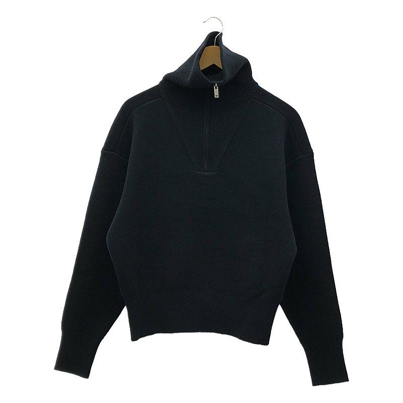 【美品】  ISABEL MARANT ETOILE / イザベルマランエトワール | FANCY SWEATER ハーフジップ ニット プルオーバー | S | ネイビー | レディース ISABEL MARANT ETOILE（イザベルマランエトワール） 【美品】 | FANCY