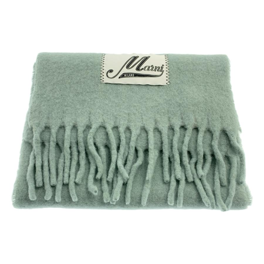 【新品未使用・正規品】Marni ブラッシュドアルパカナイロンロゴマフラー MARNI（マルニ） ブラッシュド アルパカ ナイロン ロゴ マフラー : KLD