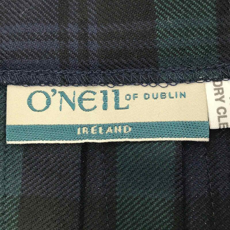 【美品】  O'NEIL OF DUBLIN / オニールオブダブリン | ウール タータンチェック キルト ラップ スカート  | 42 | グリーン×ネイビー | レディース｜kldclothing｜05