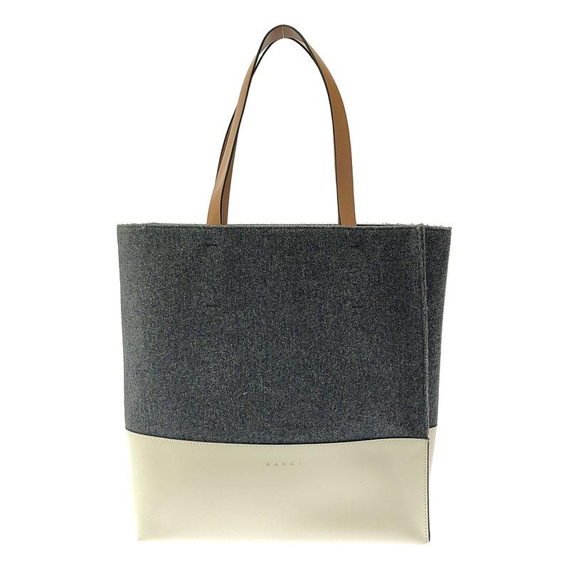 Marni バイカラートートバッグ Marni トライベッカ バイカラー トートバッグ | ブラック